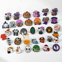 Set a granel de pines esmaltados de Halloween: Lindos pines de solapa de calabaza, fantasma y bruja para mochilas, chaquetas, ropa, festivales y como broches.