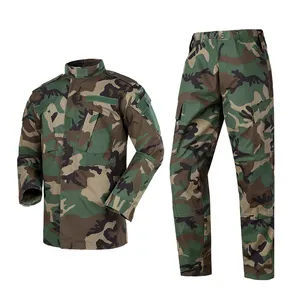 Men's CS Outdoor Uniform Set Tactical Combat Camouflage Set TC 65/35 Rib-stop Fabric Training Uniform