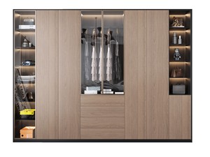 Cabina armadio moderna europea personalizzata in legno aperto armadi armadio armadio porta temperata <span class=keywords><strong>casa</strong></span> <span class=keywords><strong>arredo</strong></span> artigianale - Product Image 4