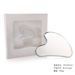 Individuelles Logo Herzförmiges Edelstahl-<span class=keywords><strong>Gua</strong></span>-<span class=keywords><strong>Sha</strong></span>-Brett Gesichts-Schabewerkzeug Huiying GS057 für Gewerbliche & Heimanwendung - Product Image 5