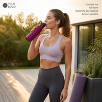 Bouteille d'eau isotherme de style cantine 20 oz en acier inoxydable à double paroi sous vide, thermos mat pour le sport, la gym, les activités de plein air, avec logo OEM