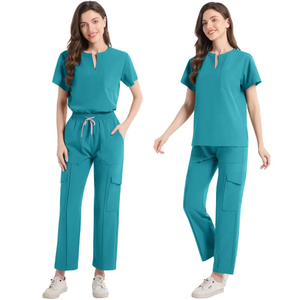 Comodo Set da ospedale Unisex pantaloni da infermiera da donna Scrub da uomo tessuto da <span class=keywords><strong>medico</strong></span> comodo da cura completo da <span class=keywords><strong>lavoro</strong></span> Set in magazzino - Product Image 4