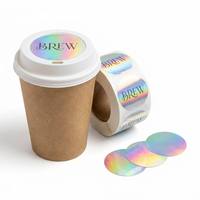 Étiquettes autocollantes personnalisées pour gobelets de bubble tea, en vinyle imperméable, pour le branding des salons de thé Boba, logo imprimé, vente en gros