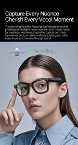 Occhiali Intelligenti con Fotocamera AI, Audio Wireless, Funzione Cuffie, Controllo Vocale e Montatura Leggera - Product Image 3