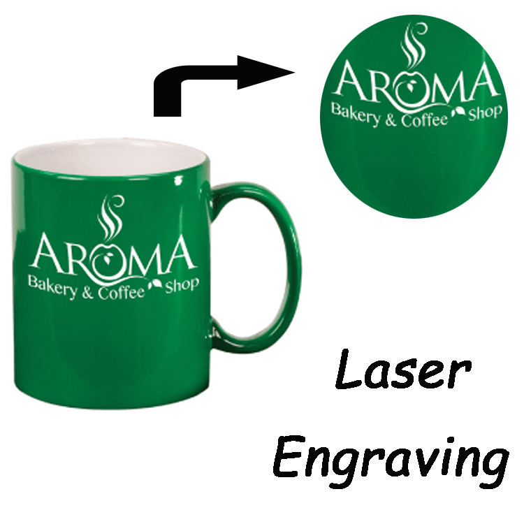 High Quality Glazed 12oz Coffee Cup Laser Engraving Souvenir Ceramic Mug