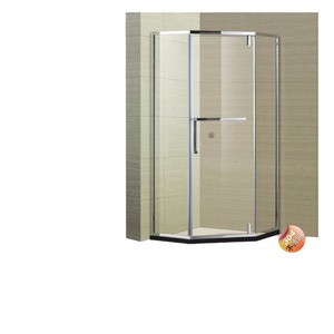 Cabine de douche Diamond avec porte à charnière à cadre, design minimaliste, pour salle de bain, en acier inoxydable 304 - Product Image 1