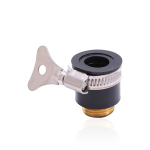 Poignée en acier de style allemand G1 2, connecteur universel en caoutchouc, double usage, pistolet à eau en cuivre pur, tuyau d'entrée de robinet, calibre 20 - Product Image 2