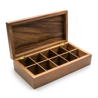 FLYWOD Boîte de rangement en bois pour tiroir de bureau, organisateur de sachets de thé, boîte de rangement en bois pour thé, vente en gros