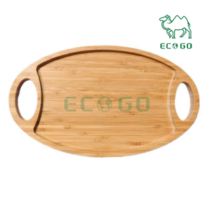 Plateau rond en bois bambou ou plateau à pain, gâteau aux fruits, pizza, dessert et gâteau - Product Image 2