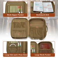 Housse de Bible tactique simple et portable pour hommes avec plusieurs poches, poignée supérieure et bandoulière - Sac d'église