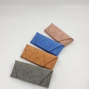 送料無料ロゴ二重壁ベルベット手作りメガネレザーケース - Product Image 4