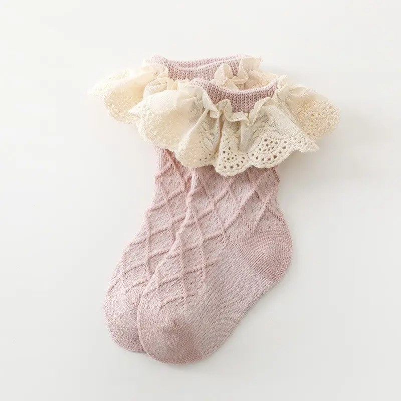 新生児靴下メッシュ通気性冬綿漫画かわいい居心地の良い動物幼児短い無地幼児靴下
