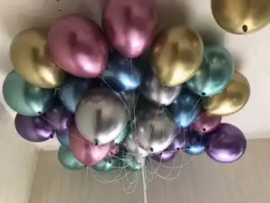 Funfoil 12 polegadas 50 pçs/saco Engrossar Balões De Látex Balão da Festa de Aniversário Decoração Ballon Chrome De Metal Brilhante Globos Bolas