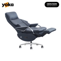 Chaise de bureau exécutive intelligente en cuir électrique avec 160 fonctions °   Fauteuil de direction ergonomique inclinable et réglable avec appui-tête pour bureau de PDG