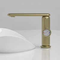 Robinet de lavabo gris anthracite en laiton massif, écologique, anti-éclaboussures, monotrou, double commande chaud/froid, rotatif, moderne, pour salle de bain de luxe