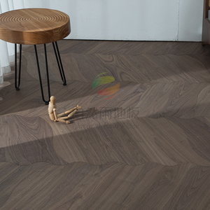 6 màu sắc tùy chọn chống biến dạng thiết kế 15 mét Thiết kế sàn gỗ E0 lớp sinh thái lá thiết kế màu đen óc chó nghệ thuật sàn gỗ sàn - Product Image 1