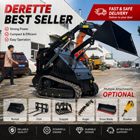DERETTE T800 Raupen-Minilader Hydraulischer Kompaktlader Hohe Ladekapazität Verschiedene Anbaugeräte