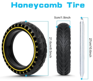 Neumático sólido de panal de 8,5x2 pulgadas, accesorios para scooter eléctrico sin aire adecuados para monopatín M365/Pro - Product Image 5