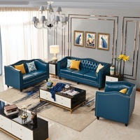 Canapé d'angle design en cuir véritable de style nord-américain, deux ou trois places, avec grandes boucles décoratives, pour salon