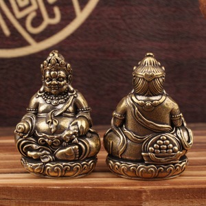 Figura de Buda Miniatura de Latón Sólido Estilo Chino, Decoración de Escritorio, Artesanía, Buda de Bolsillo, Estatuas de Buda Vajrasattva - Product Image 2