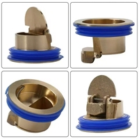 Couvercle de joint d'égout de drain de sol universel en laiton moderne tout en cuivre, anti-odeur, anti-insectes, pour artefact de salle de bain