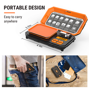 Thermopro ic257bb Mini kỹ thuật số <span class=keywords><strong>Pocket</strong></span> trang sức quy mô 100g/300g công suất với 0.01g Độ chính xác cho thực phẩm Vàng khói cửa hàng phụ kiện - Product Image 5