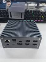 Docking Station Aluminium Alloy USB-C 18-in-1 untuk Port LAN 2.0, USB 3.0 4K/60Hz, Audio Optik S/PDIF, Pembaca Kartu SD/TF Laptop
