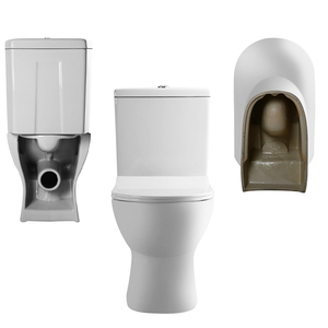 OVS CE Europe Moderne randlose Spülung 2-teiliger Wassers chrank Chinesische Lieferanten Keramik P-Falle Keramik Zweiteilige Toilette für Badezimmer - Product Image 4