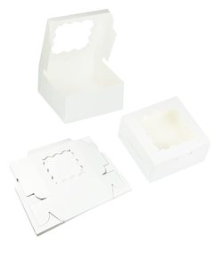 Bán buôn tùy chỉnh giấy tái chế hộp bánh nhỏ đám cưới màu trắng & bánh sinh nhật container thực phẩm an toàn & thân thiện với môi trường - Product Image 3