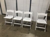 Chaise pliante en résine avec assise à lattes, portable et empilable, résistante aux intempéries, idéale pour l'extérieur, Wimbledon, jardin, mariage, fête, terrasse, événement, hôtel