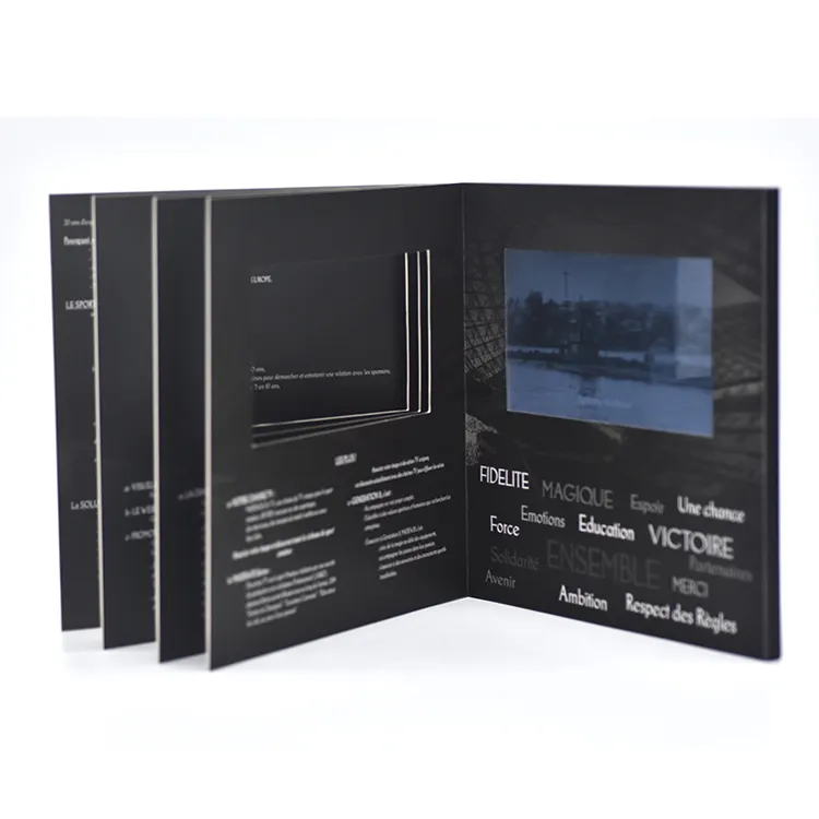 Custom Size Printing Voice Recordable Video Greeting Brochure/Magazine Thermal transfer printing