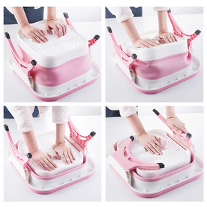 Portable Folding Eco-Friendly European Style Food Grade PP Plastic Foot Spa Pail 4 Massage Rollers Lid <strong>Foldable</strong> <strong>Bath</strong> Soaking - Product Image 5