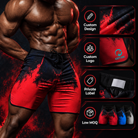 Shorts de musculation personnalisés pour hommes, shorts de compétition, extensibles dans 4 directions, séchage rapide, sublimation OEM