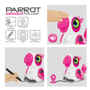 Guarda il telecomando Robot Robot giocattolo pappagallo dei cartoni animati tecnologia giocattolo per bambini intelligenza Robot pappagallo traccia una linea seguire giocattolo intelligente - Product Image 4