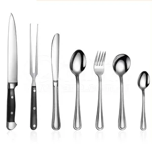 Ecohous 42 pcs stainless steel cutlery set durable dinner set