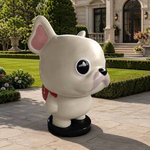 Estatua <span class=keywords><strong>de</strong></span> Perrito <span class=keywords><strong>de</strong></span> Dibujos Animados para Decoración <span class=keywords><strong>de</strong></span> Interiores, Galerías, Jardines y Exteriores, Escultura <span class=keywords><strong>de</strong></span> Bulldog Francés en Fibra <span class=keywords><strong>de</strong></span> Vidrio <span class=keywords><strong>de</strong></span> Alto Brillo - Product Image 3