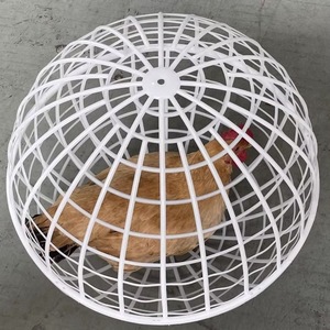 Cage à poulets roulante détachable en maille plastique, enclos de sécurité anti-morsures de chien et anti-écrasement par cheval pour poulets et canards en extérieur - Product Image 2