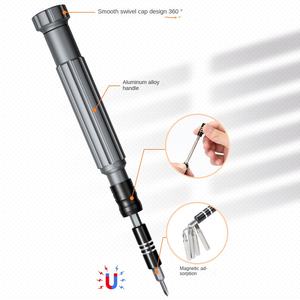 Jeu de tournevis de précision multifonctionnel en chrome industriel 150 en 1, manche en aluminium pour la maintenance et le démontage de téléphones portables - Product Image 3