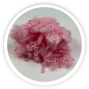 1.5D 51mm Pink Virgin Siliconized Down Like Fiber