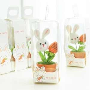 Custom Teacher's Day <b>creative</b> <b>gifts</b> handmade crochet yarn, rabbit potted plants finished products holiday company event <b>gifts</b> - Product Image 1