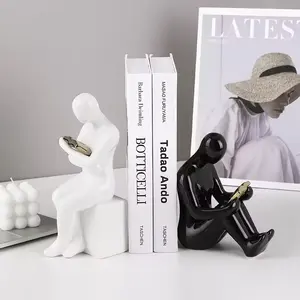 Wholesale Resin Ornament Minimalist Human Sculpture Bookends For Home Decor Dabletop Decoration Living Room Decoration
