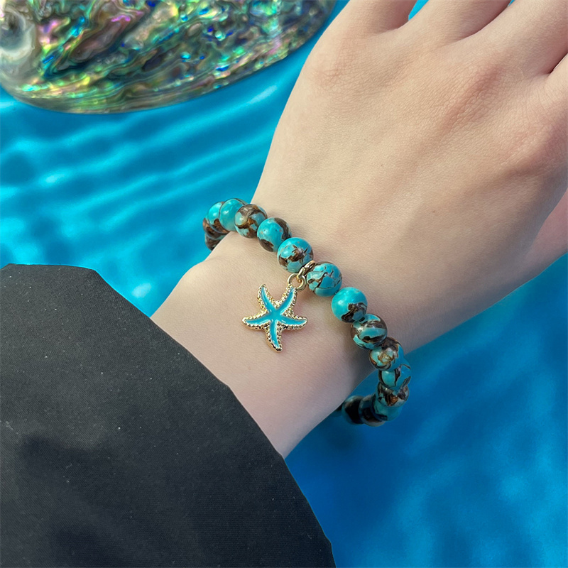 Bracelet Turquoise en Or et Cuivre