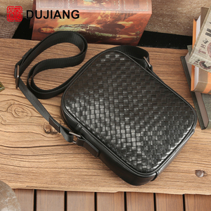 Bolsa Transversal de Couro Genuíno DUJIANG com Fecho de Zíper, Design de Alta Qualidade e Durável para Homens - Uso Diário e Viagens - Product Image 1