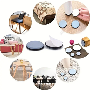 Glissières de meubles en plastique, patins de chaise auto-adhésifs antidérapants pour la protection des coins de table de cuisine et de sol - Product Image 6