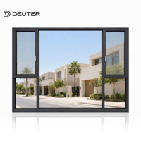 Ventana Oscilobatiente de Aluminio con Aislamiento Technoform, Rotura de Puente Térmico, Sellado EPDM Elegante y Resistente a la Arena, Doble/Triple Acristalamiento Low-E para Viviendas