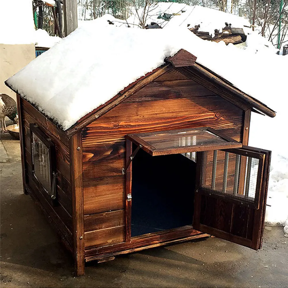 Hot Sell 2022 Customized Multi- Layer Luxury Solid Folding Wood Pet outdoor House Dog Villa Wooden Indoor Dog House