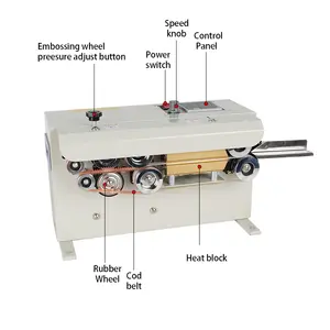 FR-550 Mini Warmtezak Afdichting Machine Doorlopende Band Sealer Machine Doorlopende Band Sealer