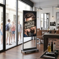 Écran LCD double face haute luminosité de 43 pouces, 3000 nits, sur pied, pour vitrine de magasin, promotion en centre commercial