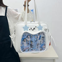 Sac Ita d'affichage à broches transparent personnalisé Design personnalisé animaux Style bas quantité minimale de commande fabricant pour Anime Cosplay Itabag