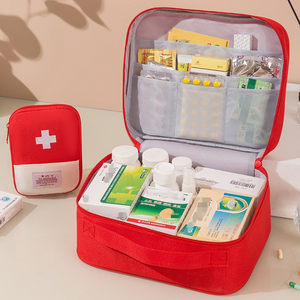 Fashion Portable Cross-Muster Oxford Material Erste-Hilfe-Kit Outdoor Travel Family Medicine Kit für alle Jahreszeiten - Product Image 3